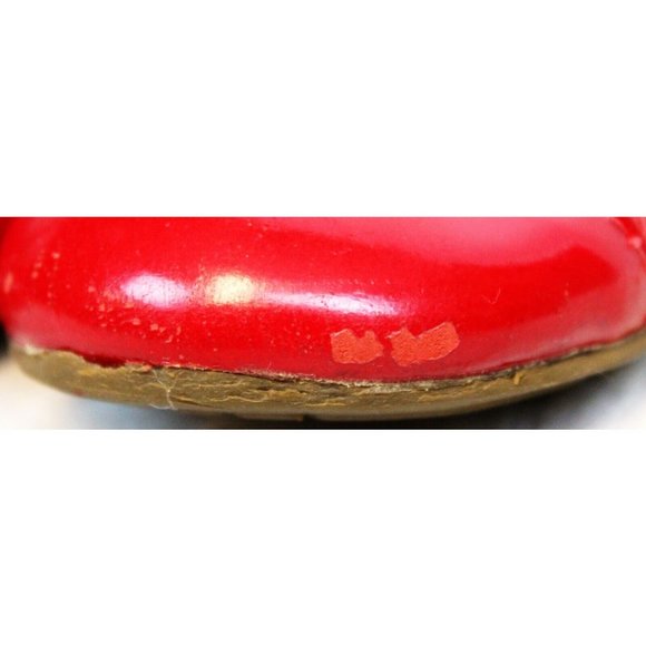 Primigi Quilted Look Mary Janes Red Patent Leather Sky Effect System Bow Heart - Picture 3 of 13